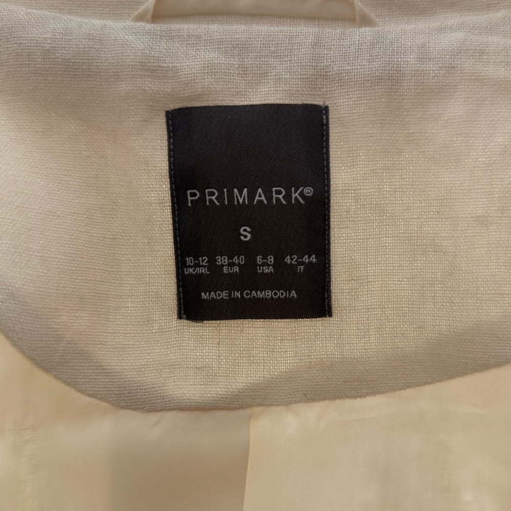 Women's Cream Double-Breasted Lightweight Jacket - Picture 10 of 12